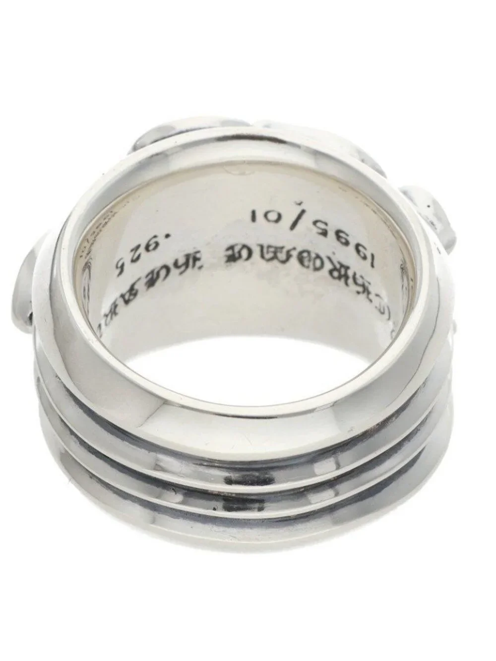 Chrome Hearts Dagger Heart Silver Ring
